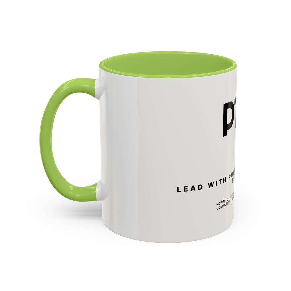 PTA Boss Coffee Mug — 'Lead with Purpose, Serve with Heart' Accent Mug (11/15oz)