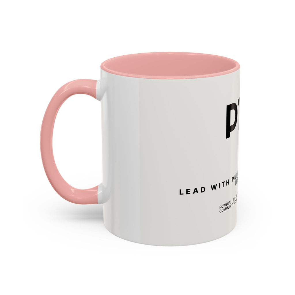 PTA Boss Coffee Mug — 'Lead with Purpose, Serve with Heart' Accent Mug (11/15oz)