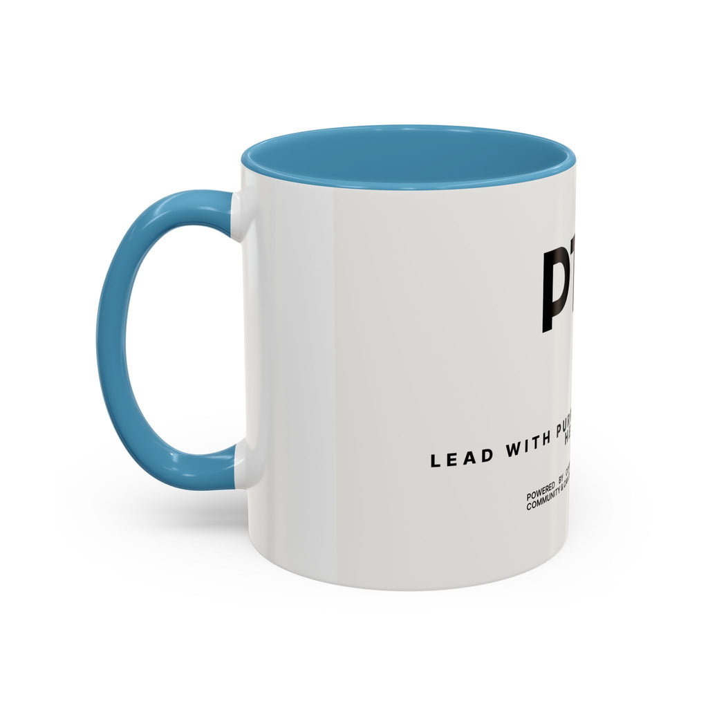 PTA Boss Coffee Mug — 'Lead with Purpose, Serve with Heart' Accent Mug (11/15oz)