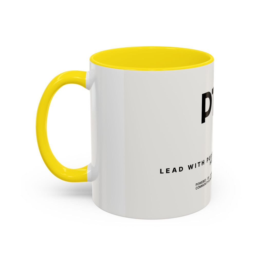PTA Boss Coffee Mug — 'Lead with Purpose, Serve with Heart' Accent Mug (11/15oz)